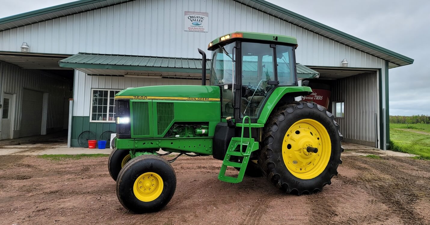 John Deere 7600 Tractor with LED Lights Installed by Ulrich Equipment